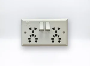 5 in 1 MULTI SOCKET  DOUBLE ( International Standards) LIGHT PLUG with DOUBLE SWITCH 6AMP-10AMP-13AMP 240 V (Heavy Duty)